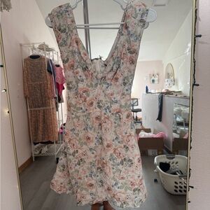 Abercrombie & Fitch Floral Mini Dress - Pink and Green